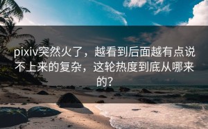 pixiv突然火了，越看到后面越有点说不上来的复杂，这轮热度到底从哪来的？