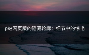 p站网页版的隐藏轮廓：细节中的惊艳