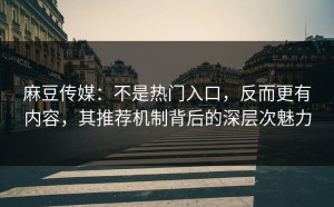 麻豆传媒：不是热门入口，反而更有内容，其推荐机制背后的深层次魅力