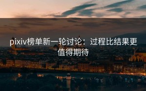 pixiv榜单新一轮讨论：过程比结果更值得期待