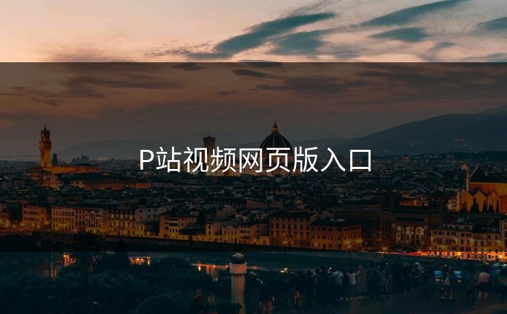 P站视频网页版入口