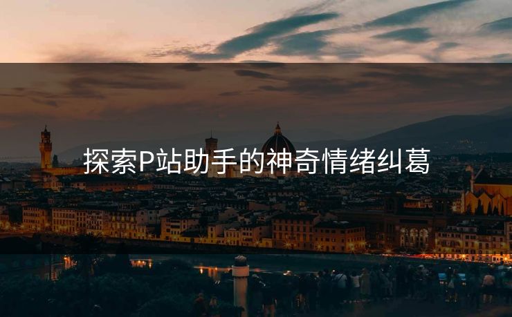 探索P站助手的神奇情绪纠葛
