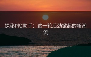探秘P站助手：这一轮后劲掀起的新潮流