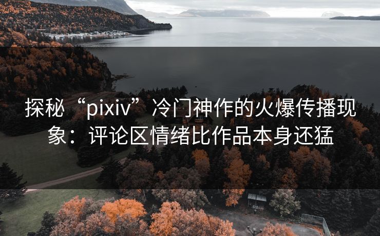 探秘“pixiv”冷门神作的火爆传播现象:评论区情绪比作品本身还猛 探秘“pixiv”冷门神作的火爆传播现象:评论区情绪比作品本身还猛